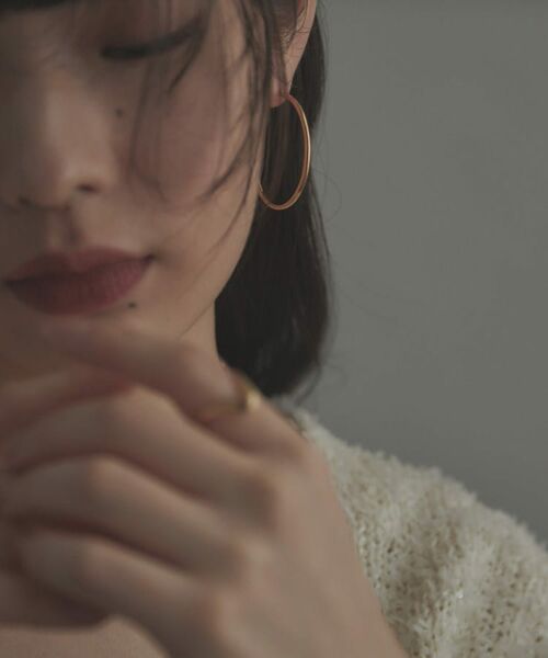 COCOSHNIK / ココシュニック ピアス・イヤリング | シルバー ソリッドフープピアスL GP | 詳細13