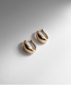 COCOSHNIK / ココシュニック ピアス・イヤリング | K10ペアシェイプフープ ワンタッチピアス大