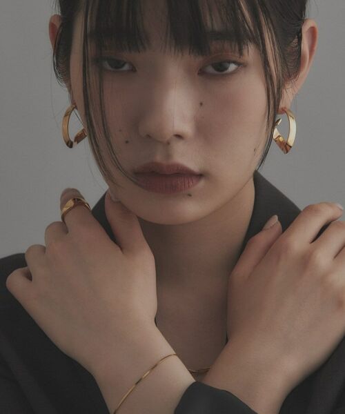 COCOSHNIK / ココシュニック ピアス・イヤリング | シルバー フォールディングピアス ストリーム GP | 詳細15