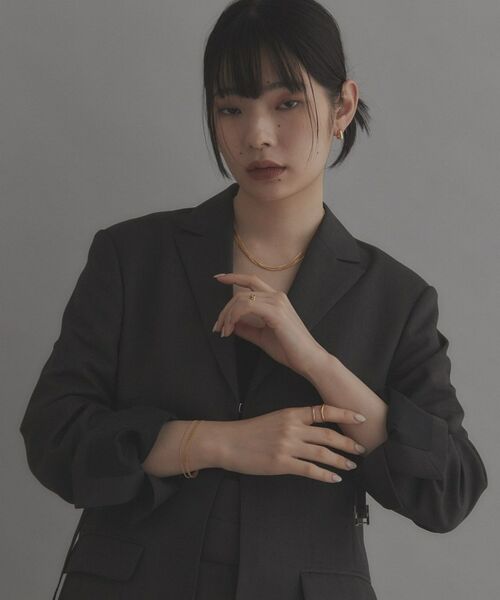 COCOSHNIK / ココシュニック ネックレス・ペンダント・チョーカー | シルバー カーブチェーン レイヤード ネックレス GP | 詳細13