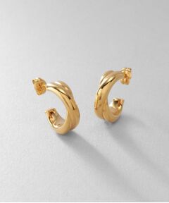 COCOSHNIK / ココシュニック ピアス・イヤリング | シルバー スモールフープ プランプクロスピアス GP
