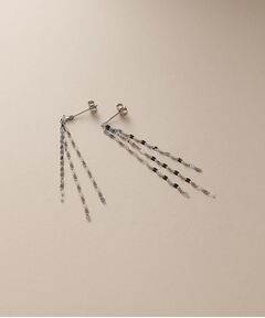 COCOSHNIK / ココシュニック ピアス・イヤリング | プラチナ フラワークロスフリンジ スタッドピアス