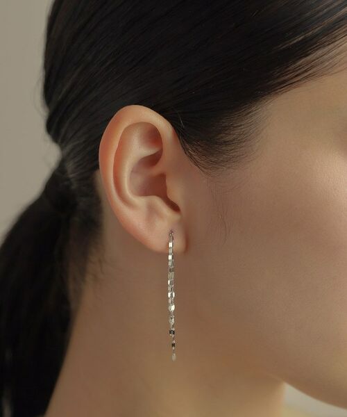 COCOSHNIK / ココシュニック ピアス・イヤリング | プラチナ フラワークロスフリンジ スタッドピアス | 詳細12