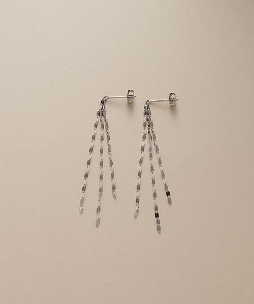 COCOSHNIK / ココシュニック ピアス・イヤリング | プラチナ フラワークロスフリンジ スタッドピアス | 詳細3