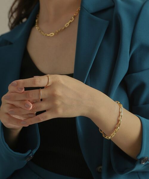 COCOSHNIK / ココシュニック ブレスレット・バングル | K18中空オクタゴンケーブルチェーン ブレスレット | 詳細11