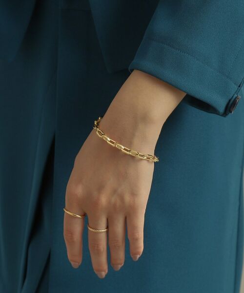 COCOSHNIK / ココシュニック ブレスレット・バングル | K18中空オクタゴンケーブルチェーン ブレスレット | 詳細12