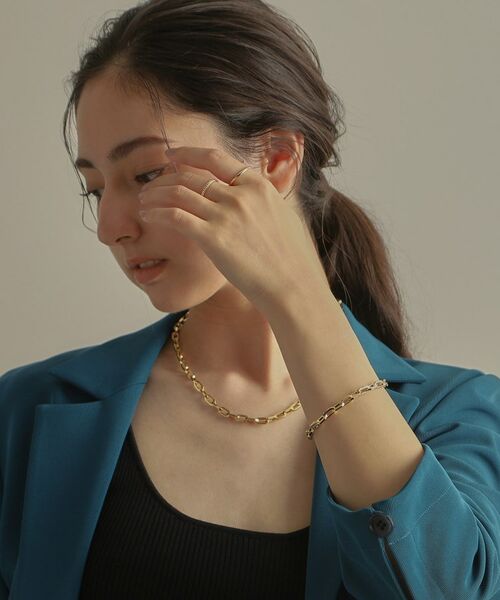 COCOSHNIK / ココシュニック ブレスレット・バングル | K18中空オクタゴンケーブルチェーン ブレスレット | 詳細8