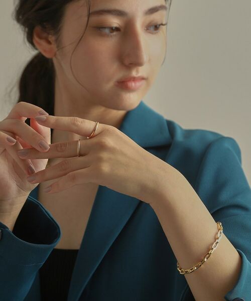 COCOSHNIK / ココシュニック ブレスレット・バングル | K18中空オクタゴンケーブルチェーン ブレスレット | 詳細9