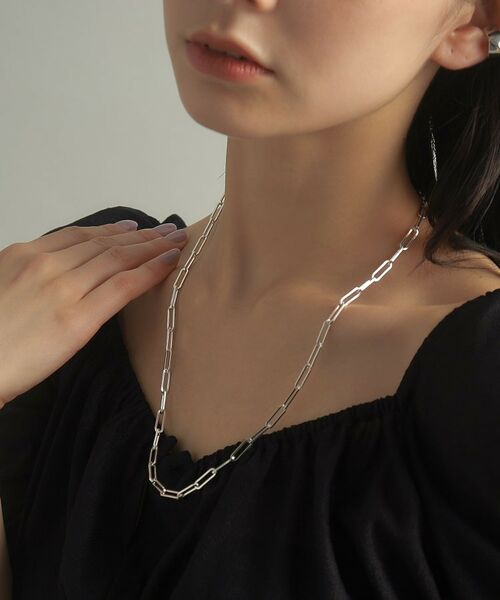 COCOSHNIK / ココシュニック ネックレス・ペンダント・チョーカー | シルバー デザインチェーン フラットケーブルネックレス（55cm） | 詳細10