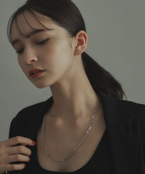 COCOSHNIK / ココシュニック ネックレス・ペンダント・チョーカー | プラチナ 中空プリムケーブルチェーン ネックレス（XL） | 詳細6