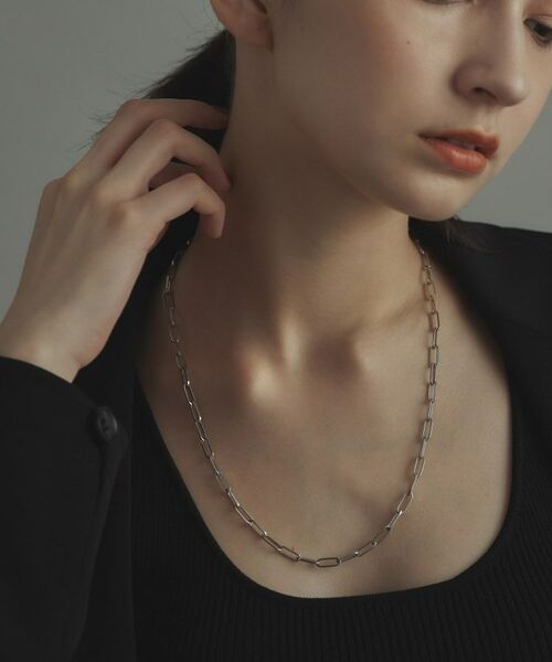 COCOSHNIK / ココシュニック ネックレス・ペンダント・チョーカー | プラチナ 中空プリムケーブルチェーン ネックレス（XL） | 詳細7