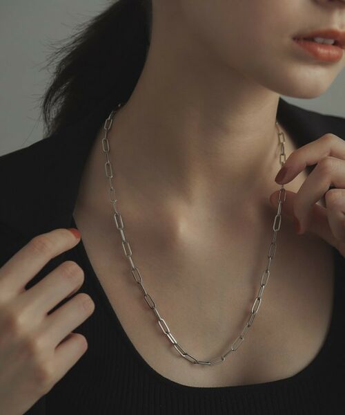 COCOSHNIK / ココシュニック ネックレス・ペンダント・チョーカー | プラチナ 中空プリムケーブルチェーン ネックレス（XL） | 詳細8
