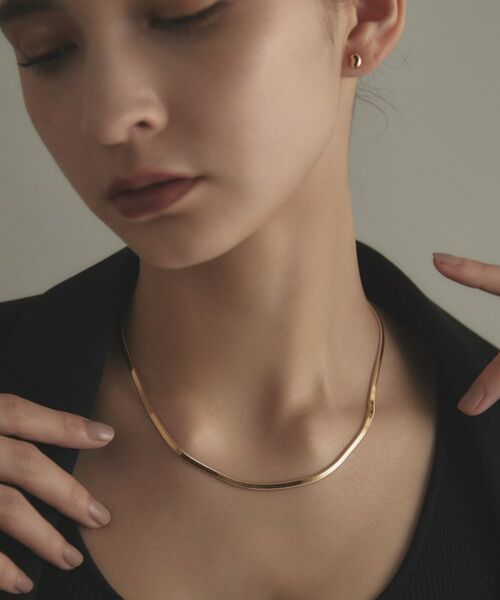 COCOSHNIK / ココシュニック ネックレス・ペンダント・チョーカー | K18オーバルスネーク ネックレス | 詳細8