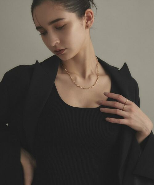COCOSHNIK / ココシュニック ネックレス・ペンダント・チョーカー | K18中空フィガロ ネックレス細 | 詳細6