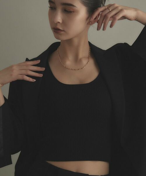 COCOSHNIK / ココシュニック ネックレス・ペンダント・チョーカー | K18中空フィガロ ネックレス細 | 詳細7