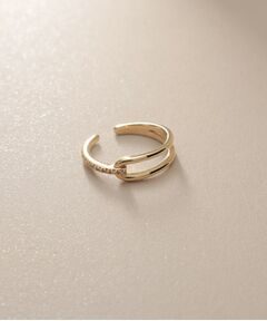 COCOSHNIK / ココシュニック ピアス・イヤリング | K10ダイヤモンド ハーフノット イヤーカフ