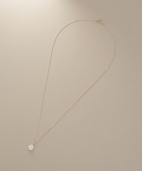 COCOSHNIK / ココシュニック ネックレス・ペンダント・チョーカー | K10【サステナブル】モアサナイトランダムパヴェラウンド ネックレス | 詳細5