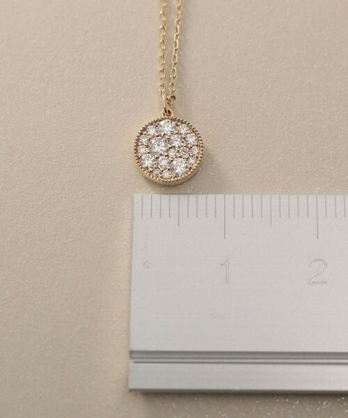 COCOSHNIK / ココシュニック ネックレス・ペンダント・チョーカー | K10【サステナブル】モアサナイトランダムパヴェラウンド ネックレス | 詳細6