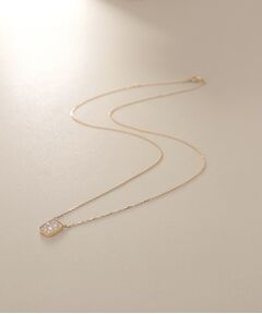 COCOSHNIK / ココシュニック ネックレス・ペンダント・チョーカー | K10【サステナブル】モアサナイトランダムパヴェスクエア ネックレス