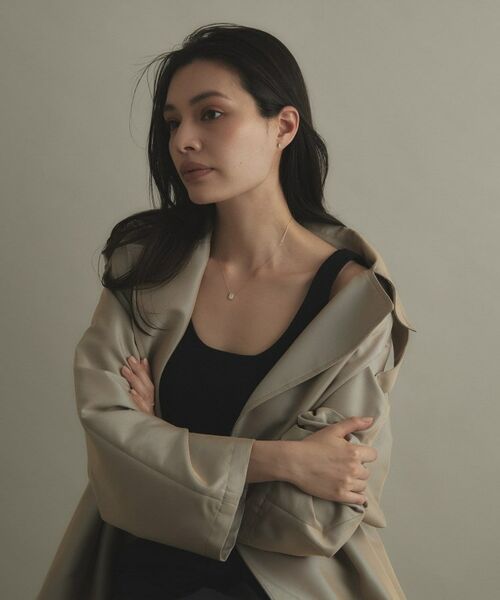 COCOSHNIK / ココシュニック ネックレス・ペンダント・チョーカー | K10【サステナブル】モアサナイトランダムパヴェスクエア ネックレス | 詳細8