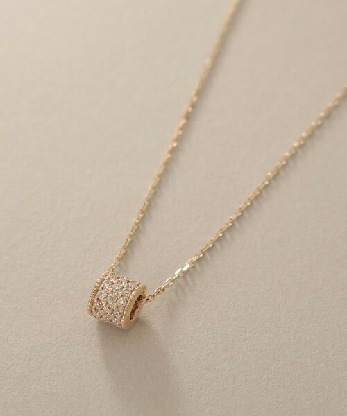 COCOSHNIK / ココシュニック ネックレス・ペンダント・チョーカー | K10【サステナブル】モアサナイトパヴェスルー ネックレス | 詳細2