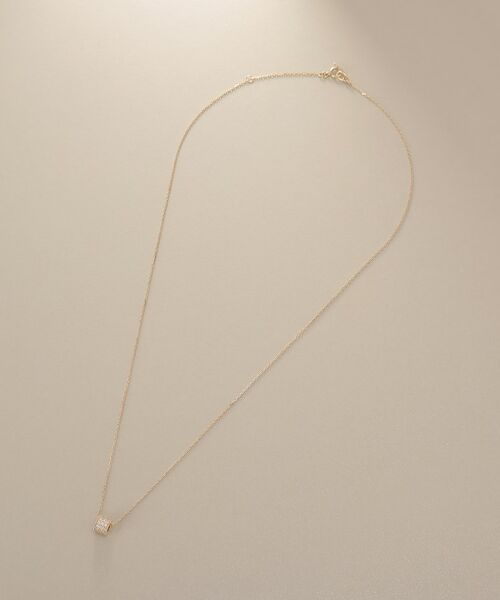 COCOSHNIK / ココシュニック ネックレス・ペンダント・チョーカー | K10【サステナブル】モアサナイトパヴェスルー ネックレス | 詳細5