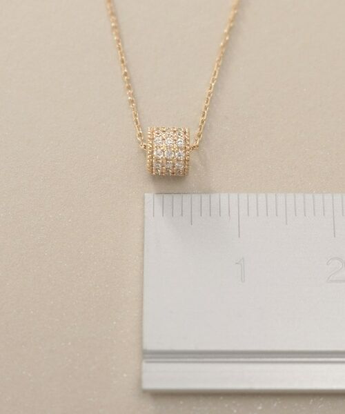 COCOSHNIK / ココシュニック ネックレス・ペンダント・チョーカー | K10【サステナブル】モアサナイトパヴェスルー ネックレス | 詳細6