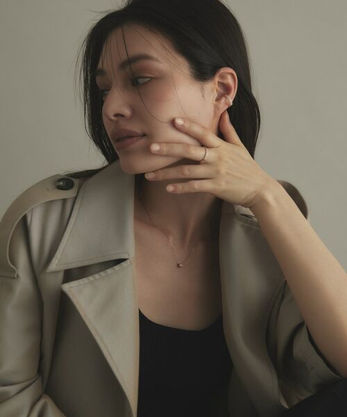 COCOSHNIK / ココシュニック ネックレス・ペンダント・チョーカー | K10【サステナブル】モアサナイトパヴェスルー ネックレス | 詳細8