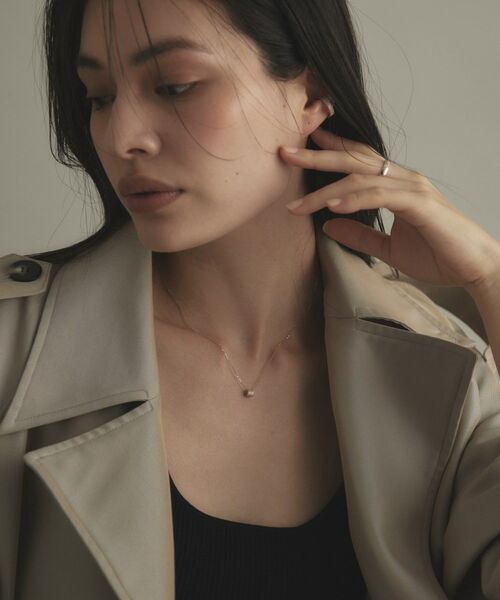 COCOSHNIK / ココシュニック ネックレス・ペンダント・チョーカー | K10【サステナブル】モアサナイトパヴェスルー ネックレス | 詳細9