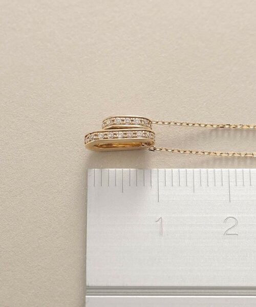 COCOSHNIK / ココシュニック ネックレス・ペンダント・チョーカー | K10【サステナブル】モアサナイトケーブルチェーンモチーフ ネックレス | 詳細6