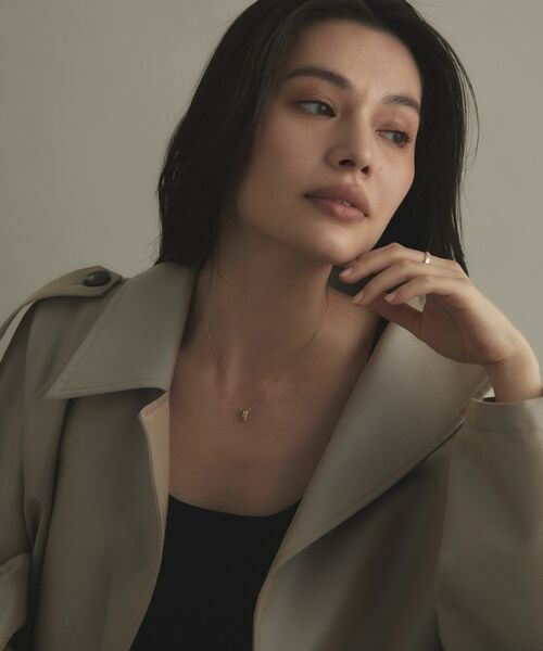 COCOSHNIK / ココシュニック ネックレス・ペンダント・チョーカー | K10【サステナブル】モアサナイトケーブルチェーンモチーフ ネックレス | 詳細8