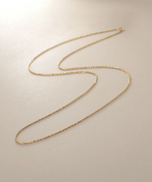 COCOSHNIK / ココシュニック ネックレス・ペンダント・チョーカー | K10クリスクロスチェーン ネックレス（60cm） | 詳細1