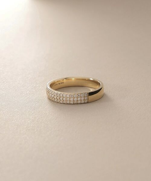 COCOSHNIK / ココシュニック リング | K10【サステナブル】モアサナイトパヴェ リング | 詳細1