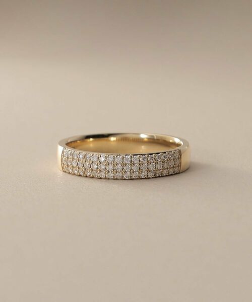 COCOSHNIK / ココシュニック リング | K10【サステナブル】モアサナイトパヴェ リング | 詳細2