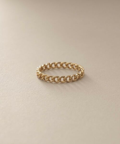 COCOSHNIK/ココシュニック K10キヘイチェーンモチーフ リング イエローゴールド(100) 14 COCOSHNIK/ココシュニック K10キヘイチェーンモチーフ リング イエローゴールド(100) 14