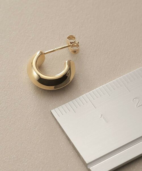 COCOSHNIK / ココシュニック ピアス・イヤリング | K10中空しのぎ フープピアス | 詳細4