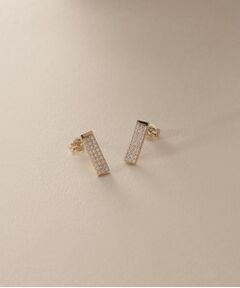 COCOSHNIK / ココシュニック ピアス・イヤリング | K10【サステナブル】モアサナイトパヴェ スタッドピアス