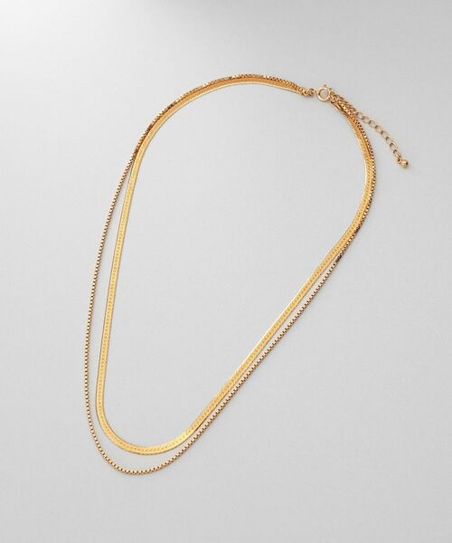 COCOSHNIK / ココシュニック ネックレス・ペンダント・チョーカー | シルバー コンビネーションチェーン フラットスネーク ベネチアンネックレス GP | 詳細4