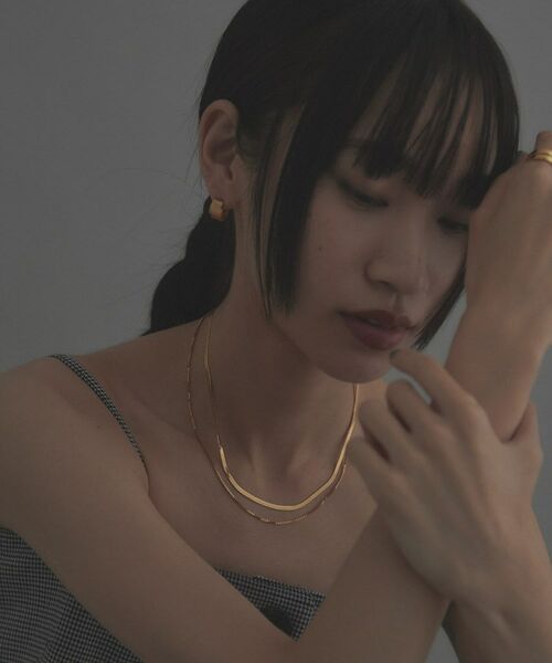 COCOSHNIK / ココシュニック ネックレス・ペンダント・チョーカー | シルバー コンビネーションチェーン フラットスネーク ベネチアンネックレス GP | 詳細6