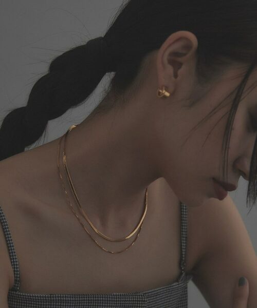 COCOSHNIK / ココシュニック ネックレス・ペンダント・チョーカー | シルバー コンビネーションチェーン フラットスネーク ベネチアンネックレス GP | 詳細7