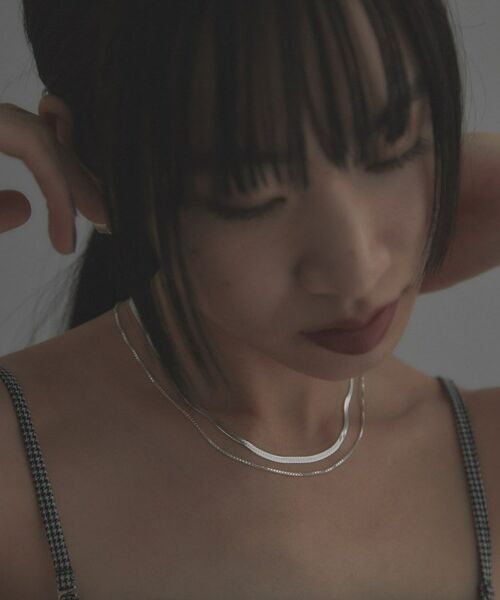 COCOSHNIK / ココシュニック ネックレス・ペンダント・チョーカー | シルバー コンビネーションチェーン フラットスネーク ベネチアンネックレス | 詳細8