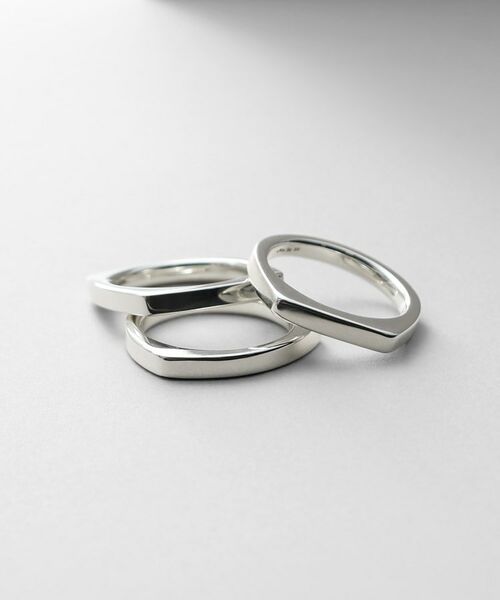 COCOSHNIK / ココシュニック リング | シルバー【サステナブル】ジオメトリックスタックリング | 詳細2
