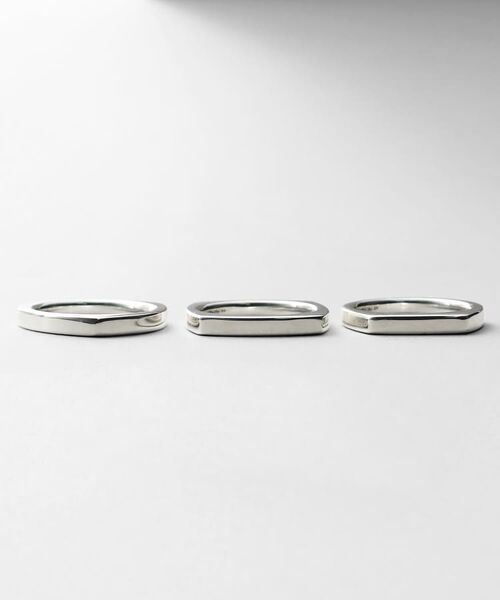 COCOSHNIK / ココシュニック リング | シルバー【サステナブル】ジオメトリックスタックリング | 詳細4