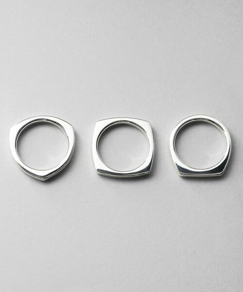 COCOSHNIK / ココシュニック リング | シルバー【サステナブル】ジオメトリックスタックリング | 詳細5