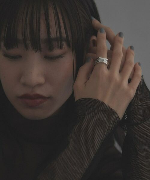 COCOSHNIK / ココシュニック リング | シルバー【サステナブル】ジオメトリックスタックリング | 詳細9