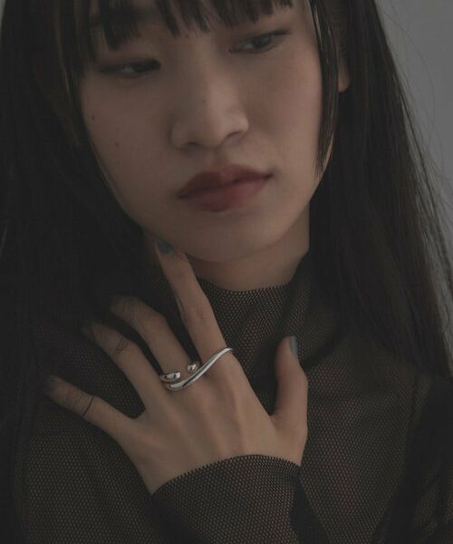 COCOSHNIK / ココシュニック リング | シルバー【サステナブル】ダブルフィンガースタックリング | 詳細6