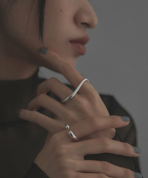 COCOSHNIK / ココシュニック リング | シルバー【サステナブル】ダブルフィンガースタックリング | 詳細9