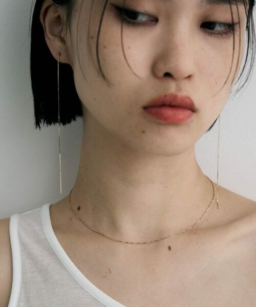 COCOSHNIK / ココシュニック ピアス・イヤリング | K10チェーンピアス ベネチアン | 詳細8