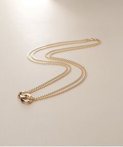 COCOSHNIK / ココシュニック ネックレス・ペンダント・チョーカー | K10キヘイモチーフダブルチェーン ネックレス