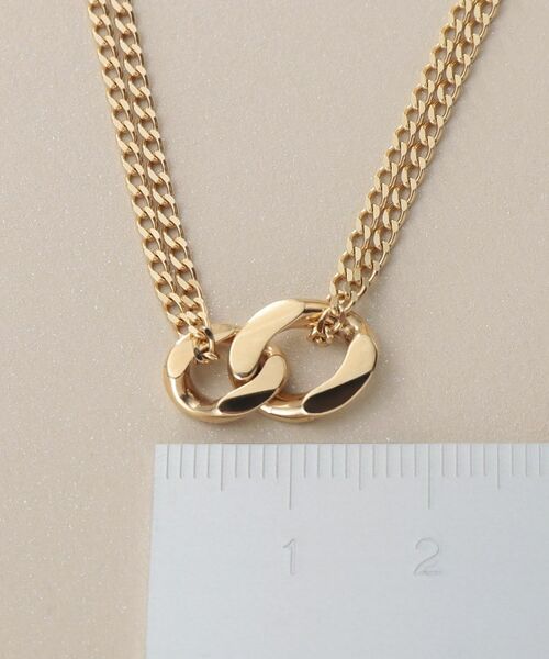 COCOSHNIK / ココシュニック ネックレス・ペンダント・チョーカー | K10キヘイモチーフダブルチェーン ネックレス | 詳細5